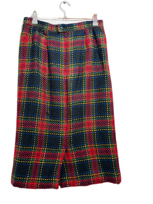 Jupe Vintage Laine Tartan 34/36 – Image 2