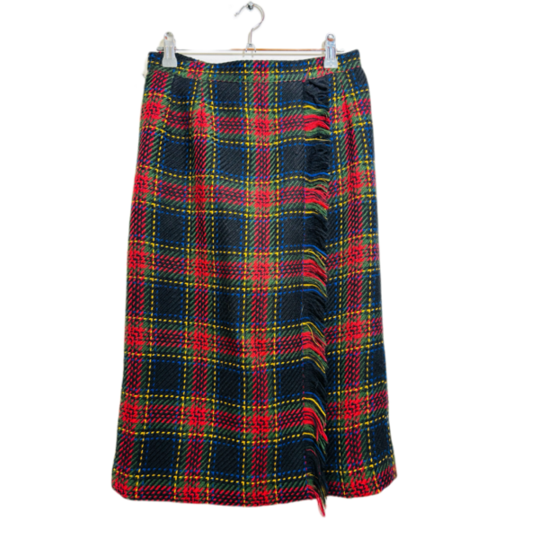 Jupe Vintage Laine Tartan 34/36 – Image 3