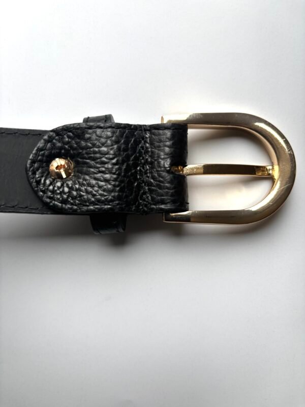 Ceinture Cuir Noir Neuve – Image 2