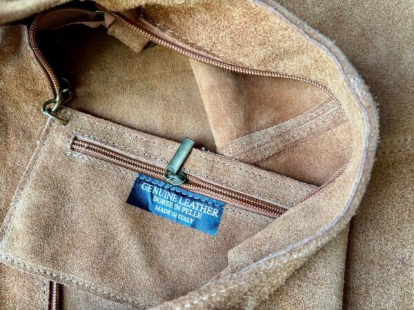 Sac Besace Daim Camel Neuf – Image 6