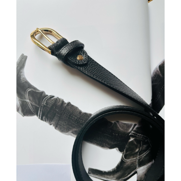 Ceinture Cuir Noir Neuve