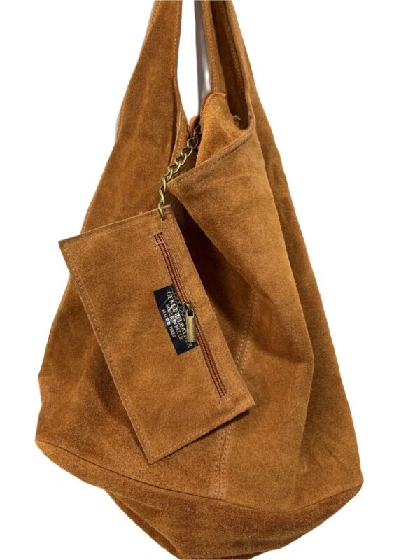 Sac Besace Daim Camel Neuf – Image 2