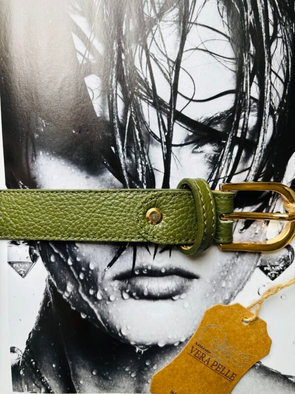 Ceinture Cuir Kaki Neuve