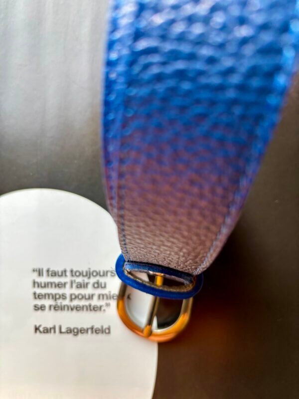 Ceinture Cuir Bleu Neuve Réglable – Image 4