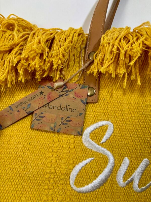 Sac Cabas Plage Jaune Neuf – Image 7