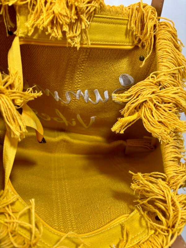 Sac Cabas Plage Jaune Neuf – Image 6