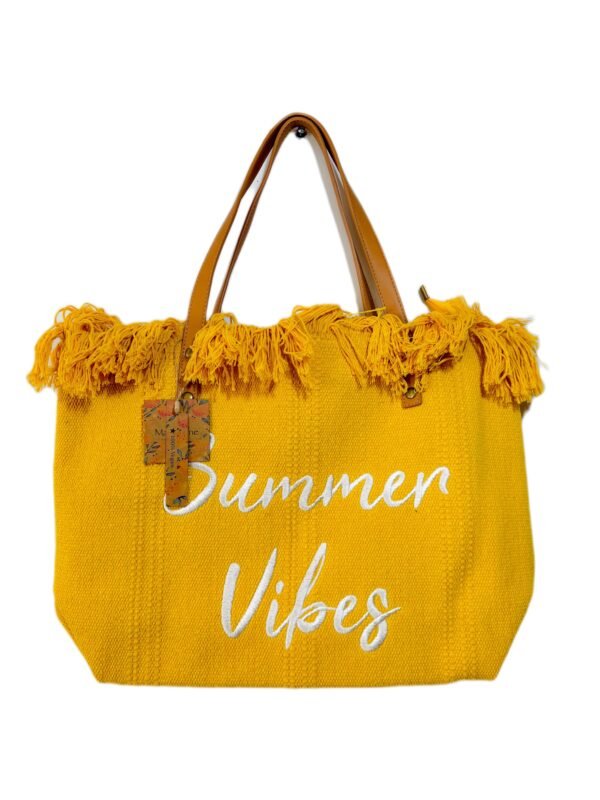 Sac Cabas Plage Jaune Neuf – Image 2