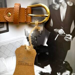 Ceinture Cuir Camel Neuve