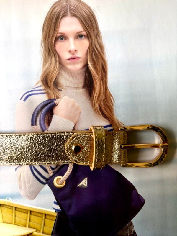 Ceinture Cuir Doré Neuve T 100