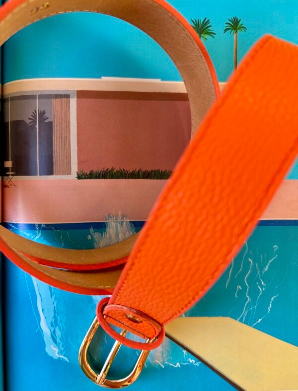 Ceinture Cuir Orange T 95 – Image 3