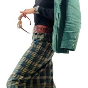 Jupe Vintage Laine Tartan M/L