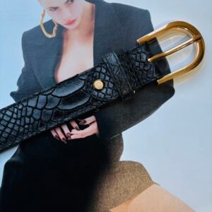 Ceinture Cuir Noir Neuve T85