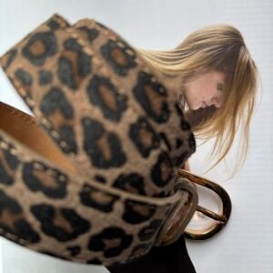 Ceinture Cuir Léopard Neuve T 90