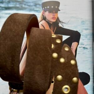 Ceinture Cuir Clouté Neuve