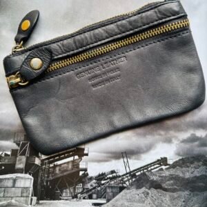 Pochette Cuir Zippée Neuve