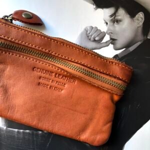 Pochette Cuir Zippée Neuve
