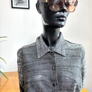 Chemisier Vintage Chic Argenté