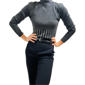 Pull Vintage Chic Argenté Fêtes S