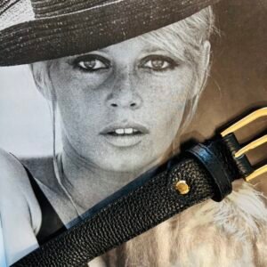 Ceinture Cuir Noir Neuve T90