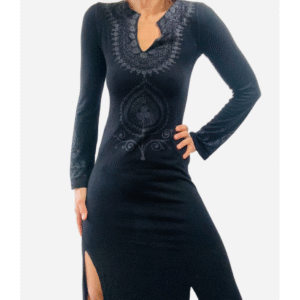 Robe Longue Noire Vintage XS