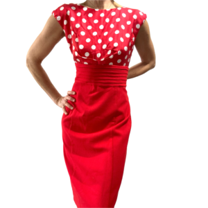 Robe Chic À Pois Soie & Laine T 38