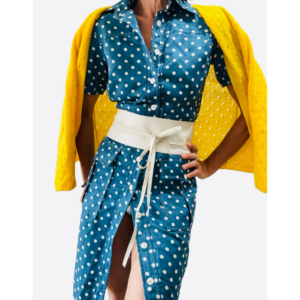 Robe Vintage à Pois Couture XS