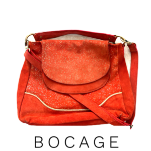 Sac Bocage Cuir Corail /Doré
