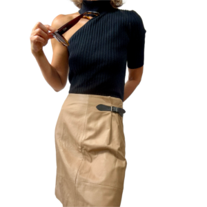 Jupe en Cuir Caroll T 36